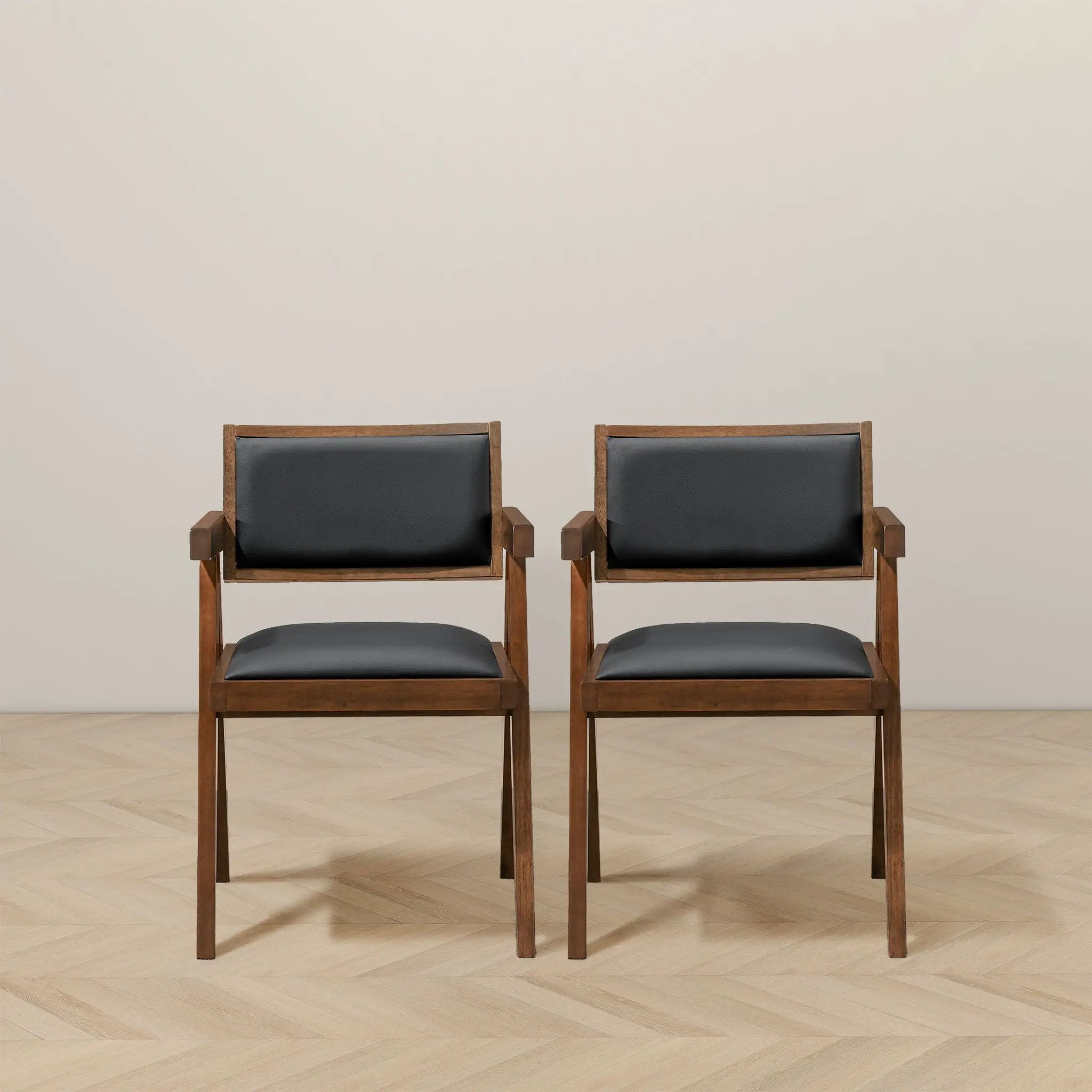 Athena - Dining Chair (Set of 2) - Black / Brown by Unique Piece Furniture
