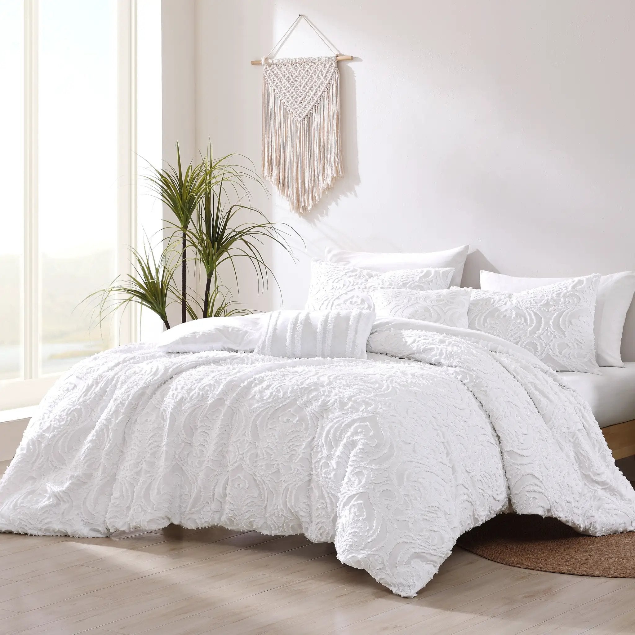 Rhapsody 6 Pc Cotton Clip Jacquard Bedding Ensemble by HouseOfZazla