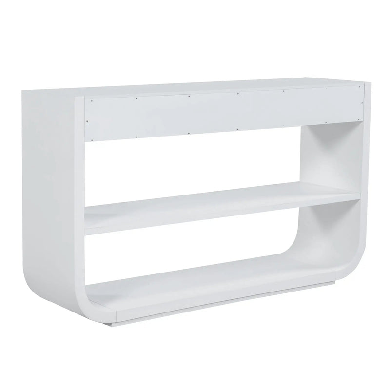 Console Table With 3 Soft Close Drawers & 2 Open Shelves by HouseOfZazla