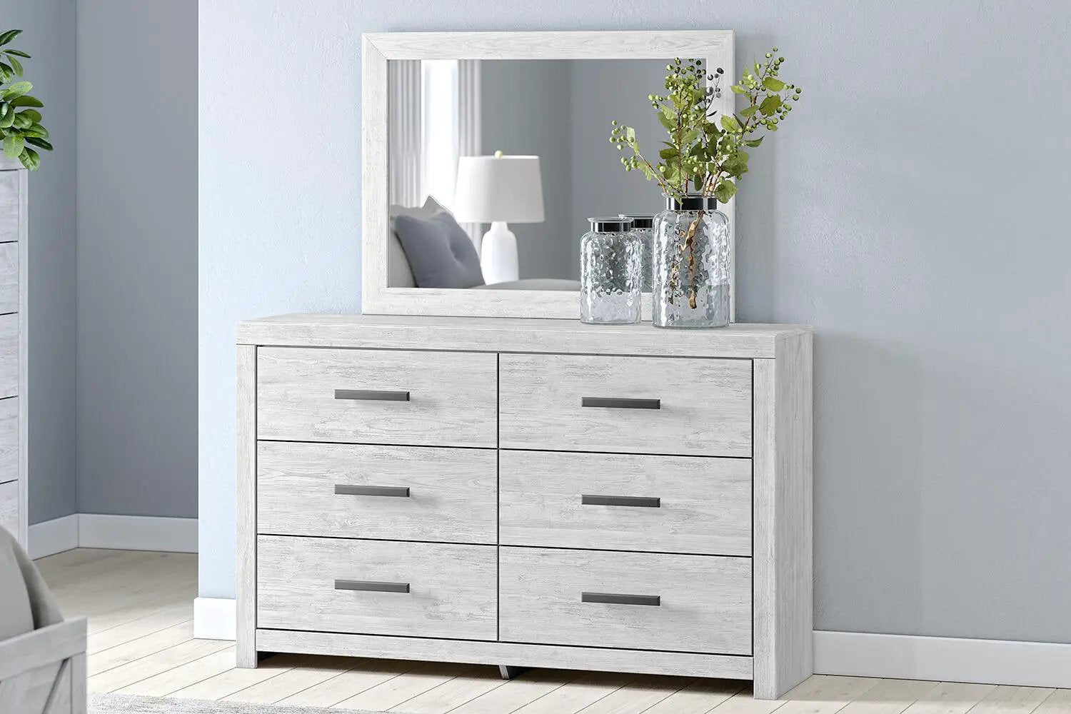 Cayboni - Dresser And Mirror - Whitewash by Unique Piece Furniture