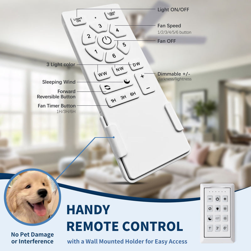 Mordern Flush Mount Ceiling Fan With Light And Remote Control by HouseOfZazla