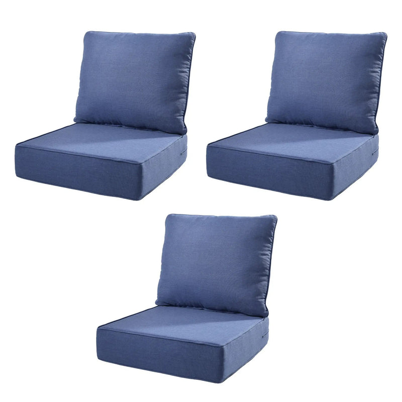 6" Thicker Outdoor Chair Cushion Set - 3 Pieces by HouseOfZazla