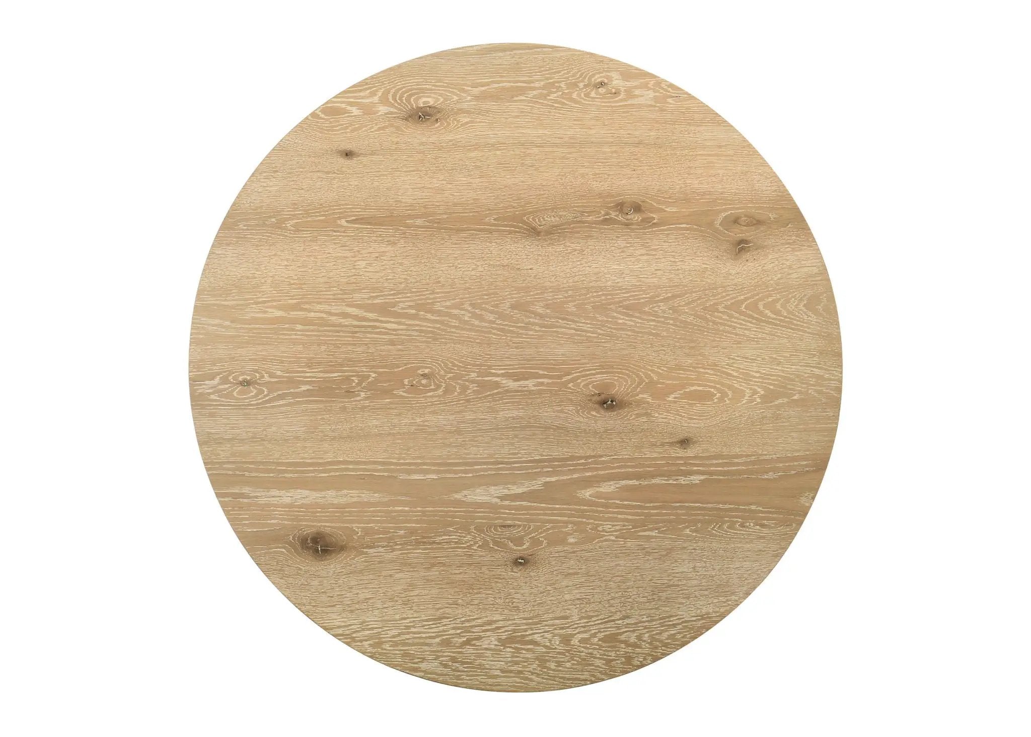Tate - Round Dining Table With Metal Base - Oak Finish by Unique Piece Furniture