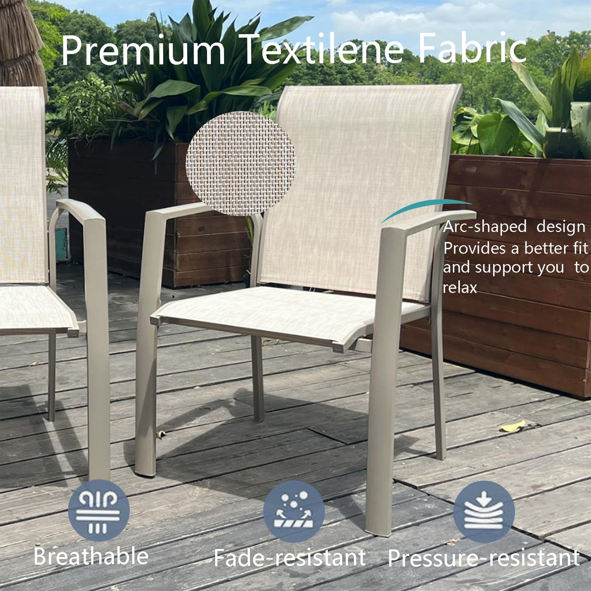 VRSHWO Garden Patio Chairs Set of 2 by HouseOfZazla