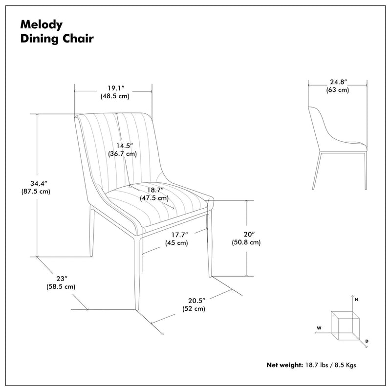 Melody - Versatile Upholstered Dining Chair (Set of 2) by Unique Piece Furniture