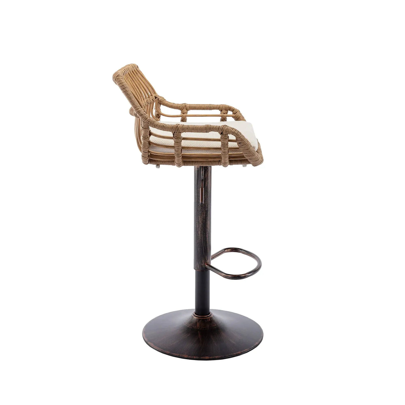 Modern Swivel Bar Stools Adjustable Counter Chairs With Footrest (Set of 2) by HouseOfZazla