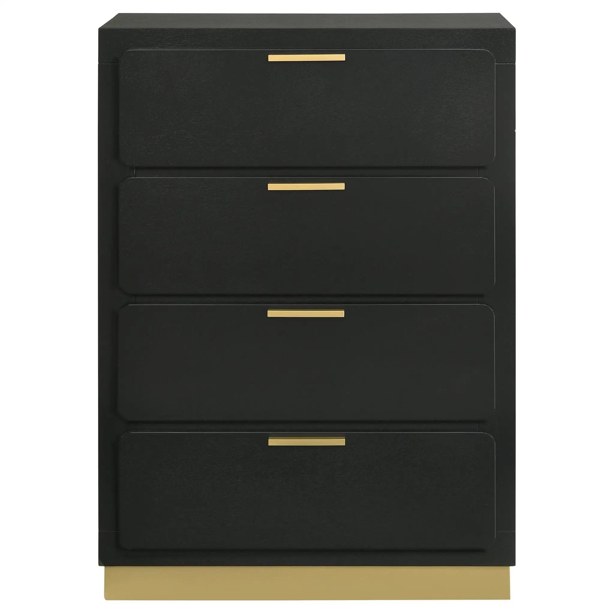 Caraway 4-drawer Bedroom Chest Black by Unique Piece Furniture
