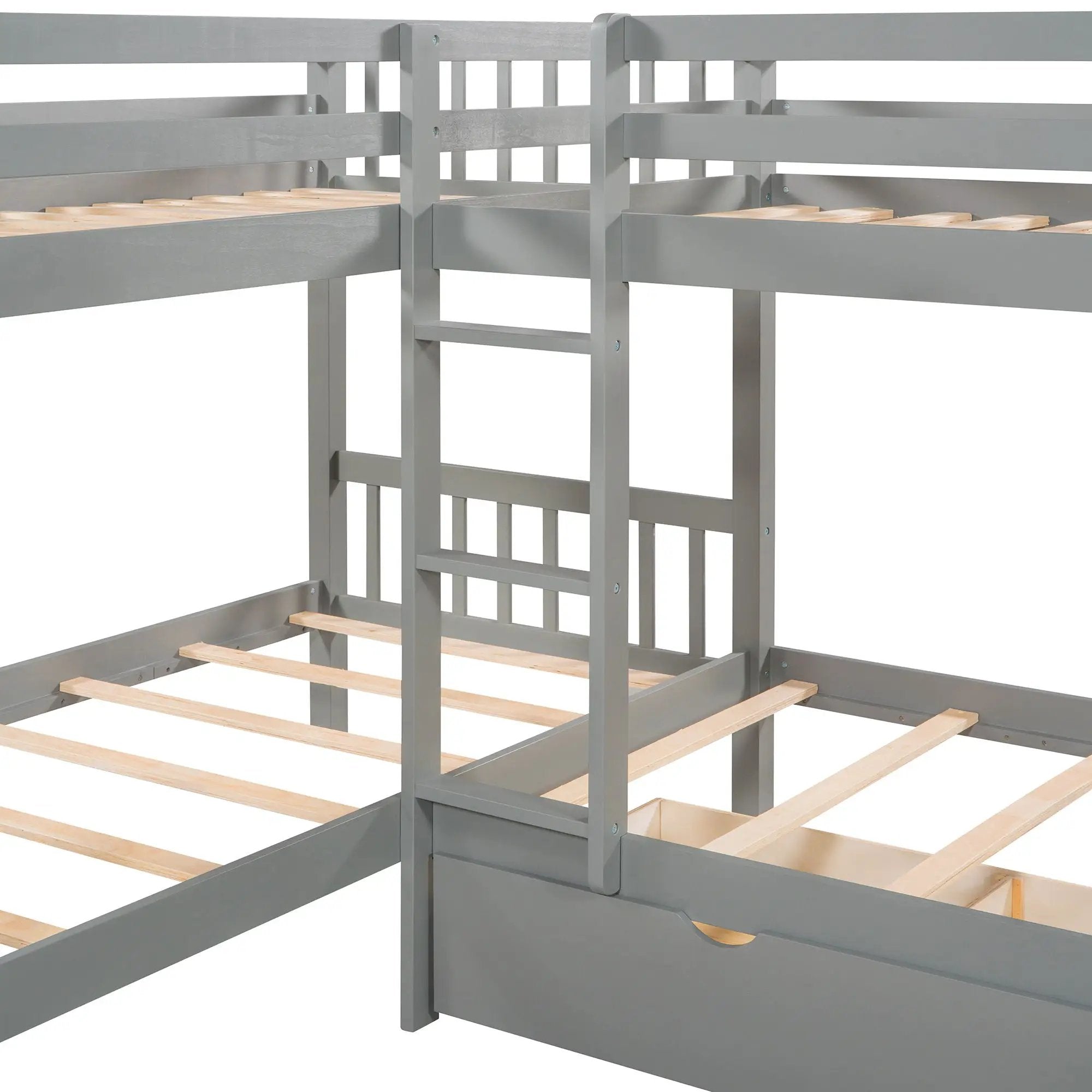 L Shaped Bunk Bed With Drawers by HouseOfZazla