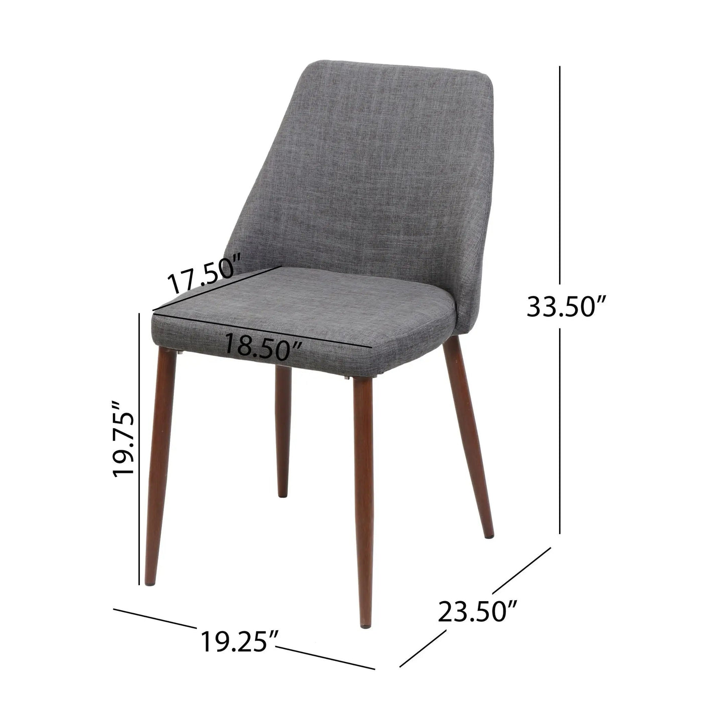 Modern Dining Chair With Iron Legs And Wood Finish by HouseOfZazla