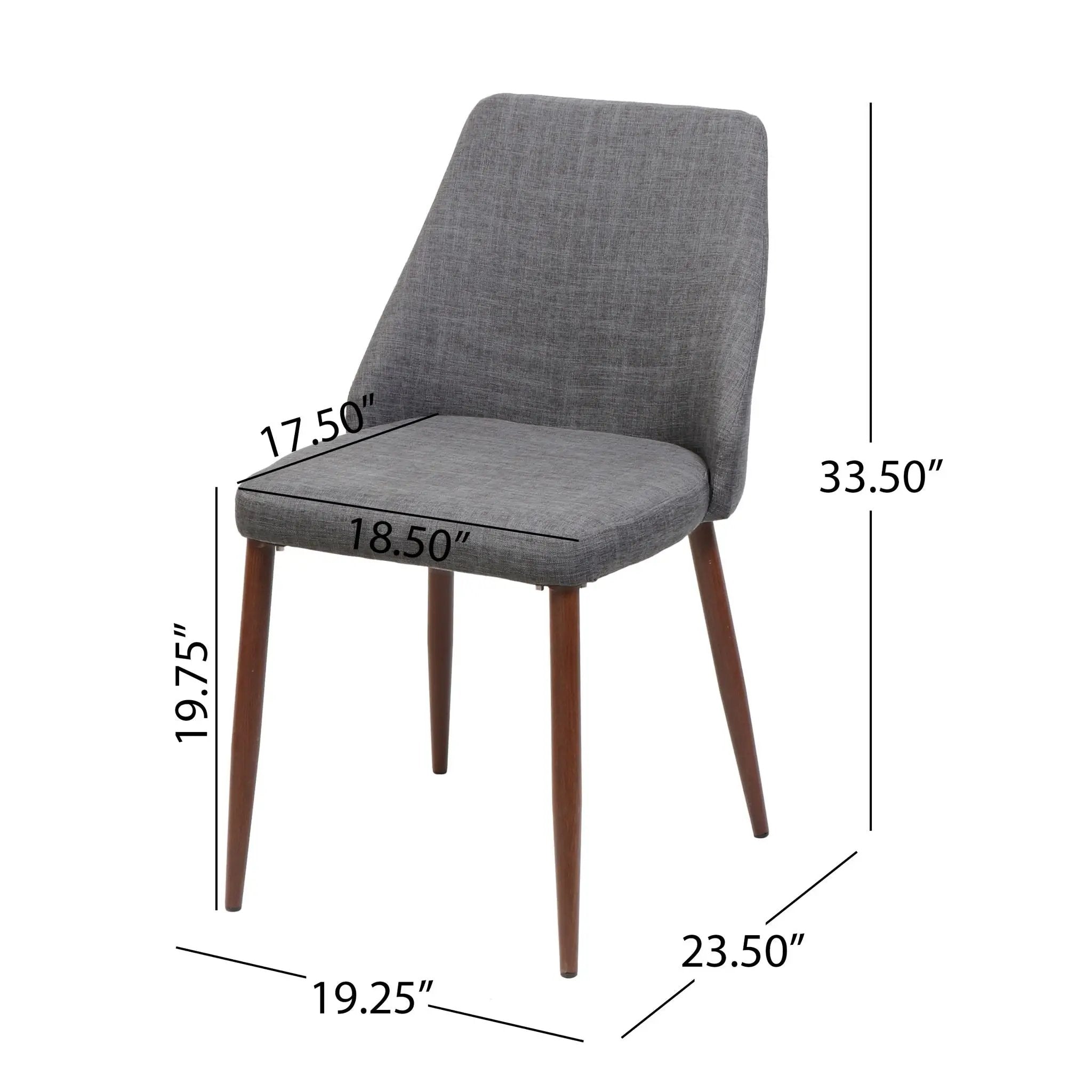 Modern Dining Chair With Iron Legs And Wood Finish by HouseOfZazla