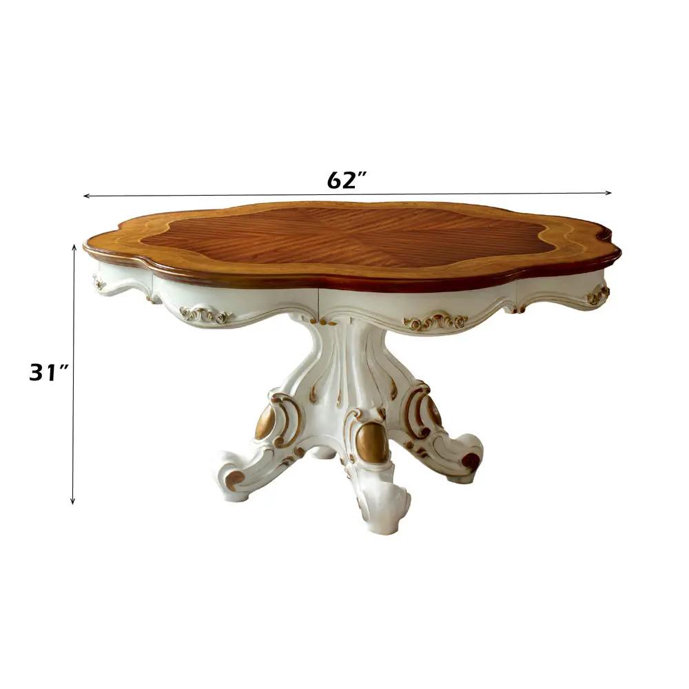Picardy - Dining Table - Antique Pearl & Cherry Oak by Unique Piece Furniture