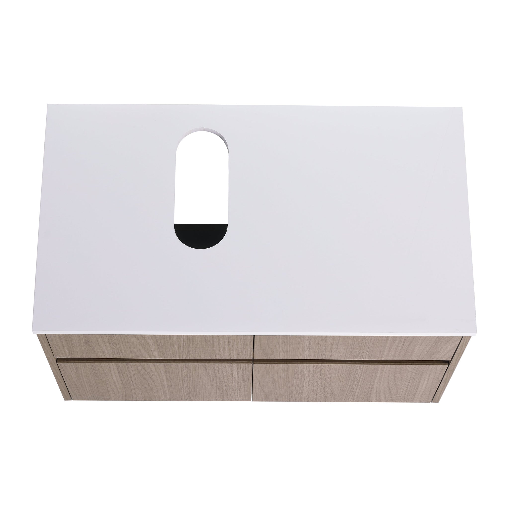 32-Inch Wall-Mounted Bathroom Vanity with Soft Close Doors and Drawer by HouseOfZazla