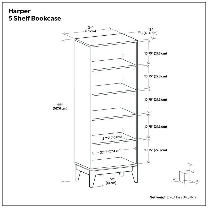 Harper - Handcrafted Bookcase With Storage by HouseOfZazla