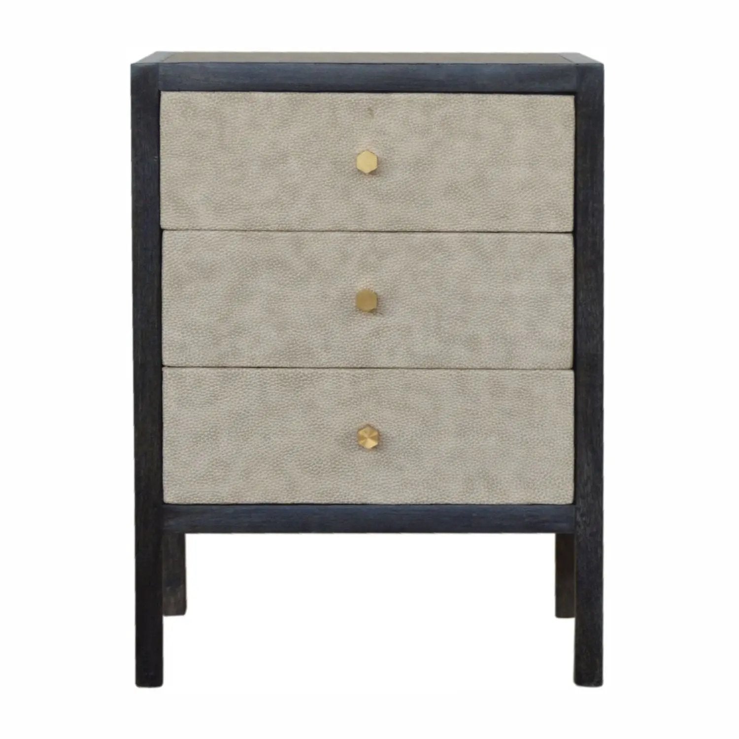Nightstand, 3 Drawer - Black by HouseOfZazla