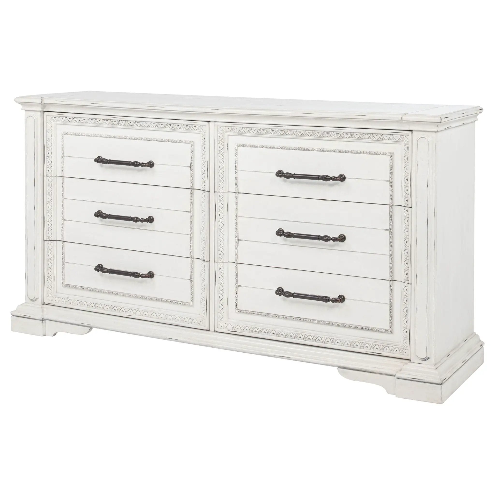 McKinney 6-drawer Bedroom Dresser Cabinet Vintage White by Unique Piece Furniture