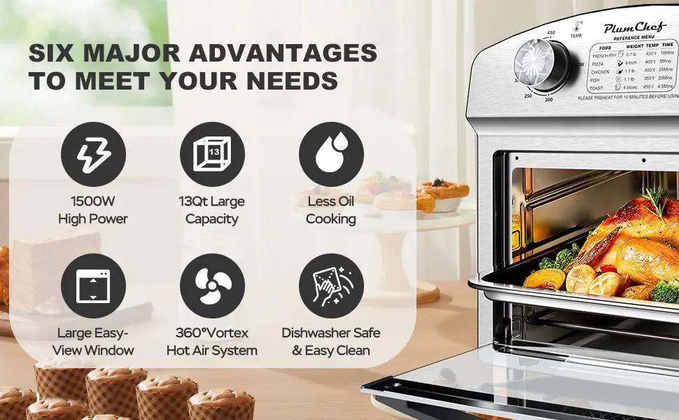 12.5 Quart 7-in-1 Convection Toaster Oven by HouseOfZazla