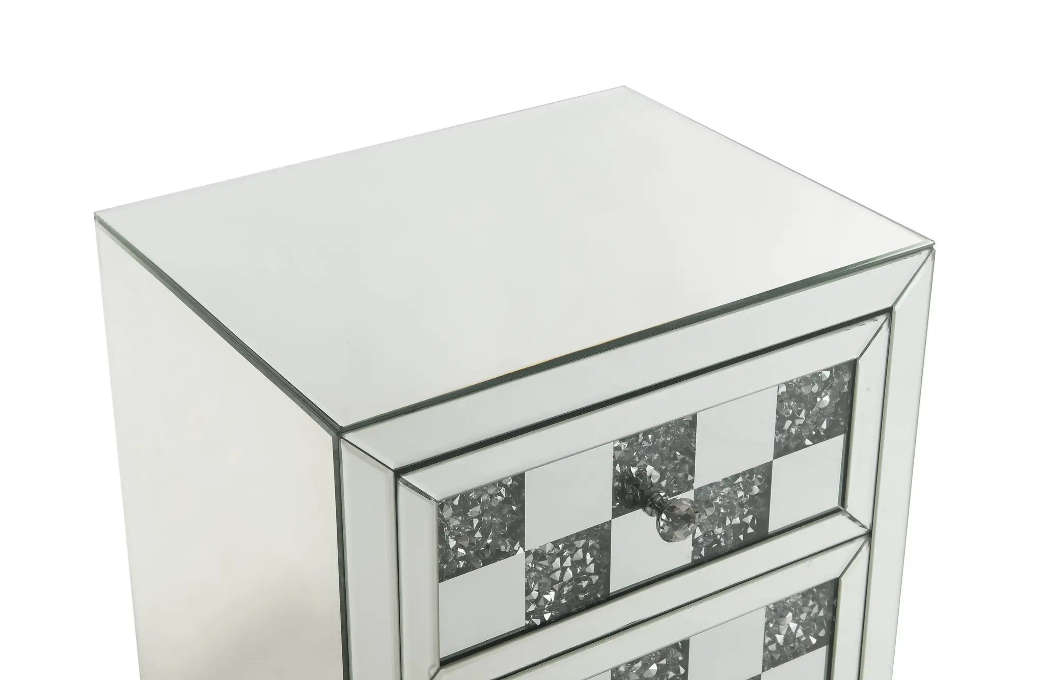 Noralie Mirrored and Faux Diamonds Accent Table by HouseOfZazla