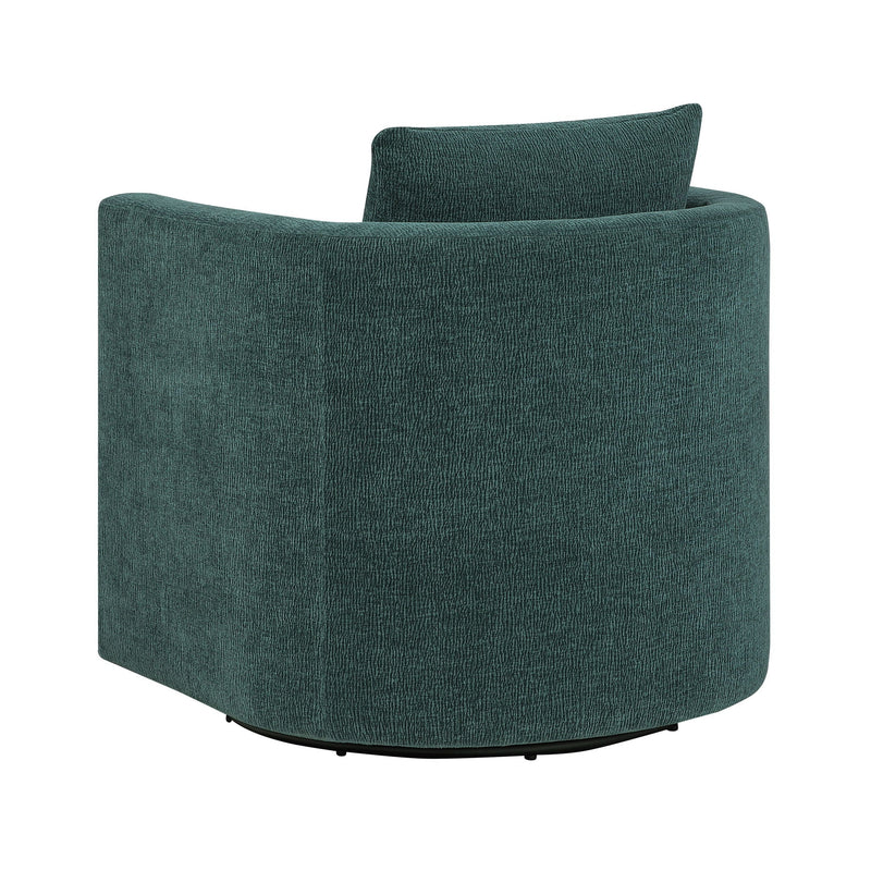 Sutton - Swivel Barrel Chair - Peacock by HouseOfZazla