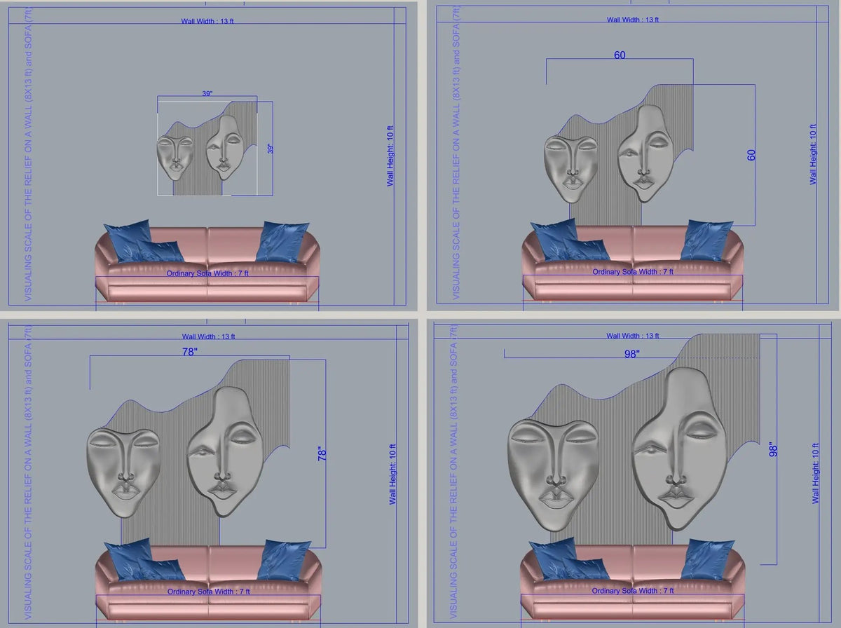 Wabi-Sabi 3D Face Wall Relief Art, photo 5 of 16
