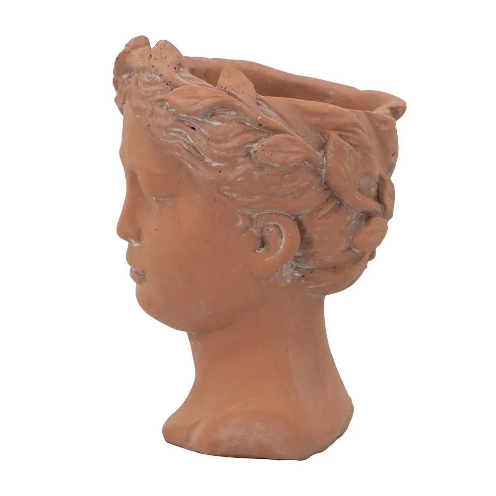 D6X9" Visage Head Bust Planter - Brown by HouseOfZazla
