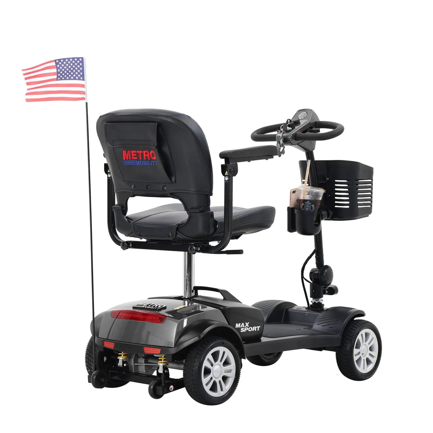 Max Sport - 4 Wheels Outdoor Compact Mobility Scooter With 2 Pieces X 12Ah Lead Acid Battery by HouseOfZazla