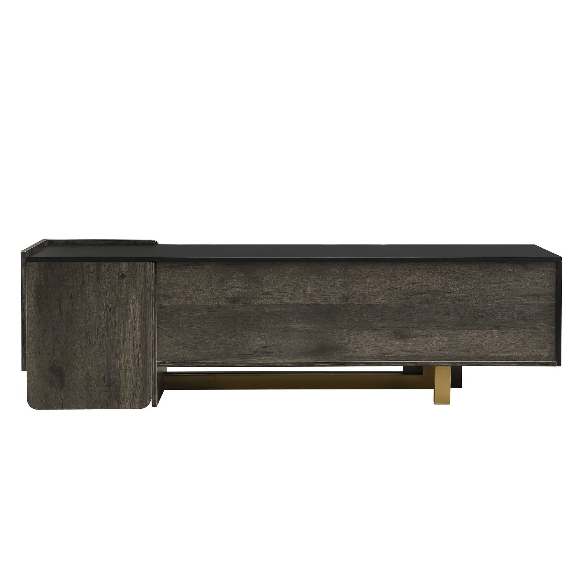 TV Stand With 1 Drawer, 2 Cabinets And Adjustable Shelves by HouseOfZazla