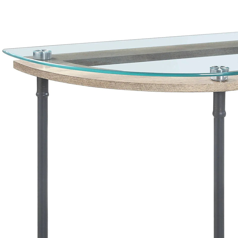 Brantley Clear Glass & Sandy Table by HouseOfZazla