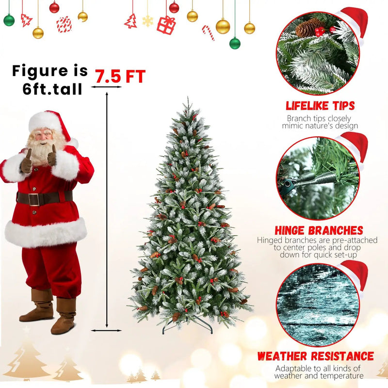 8Ft Christmas Tree with 2850 Tips by HouseOfZazla