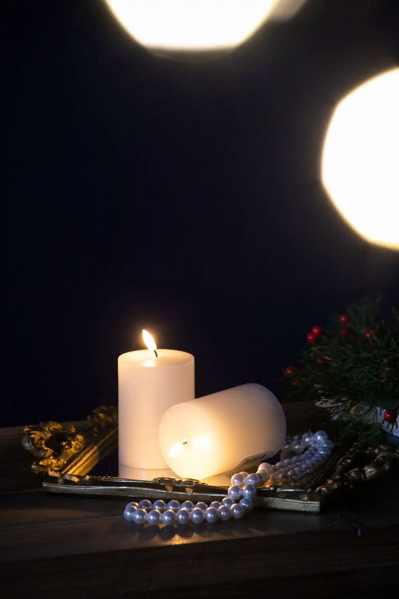 LED Candles With Wick And Remote Control Timer (Set of 2) - White by HouseOfZazla