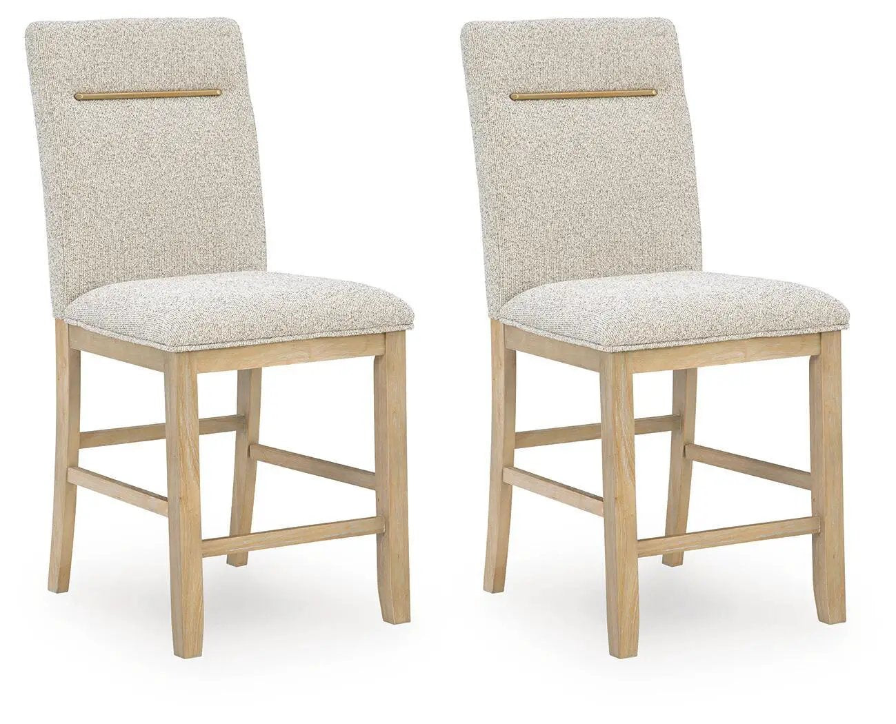 Lasinger - Upholstered Barstool (Set of 2) - Light Brown by Unique Piece Furniture