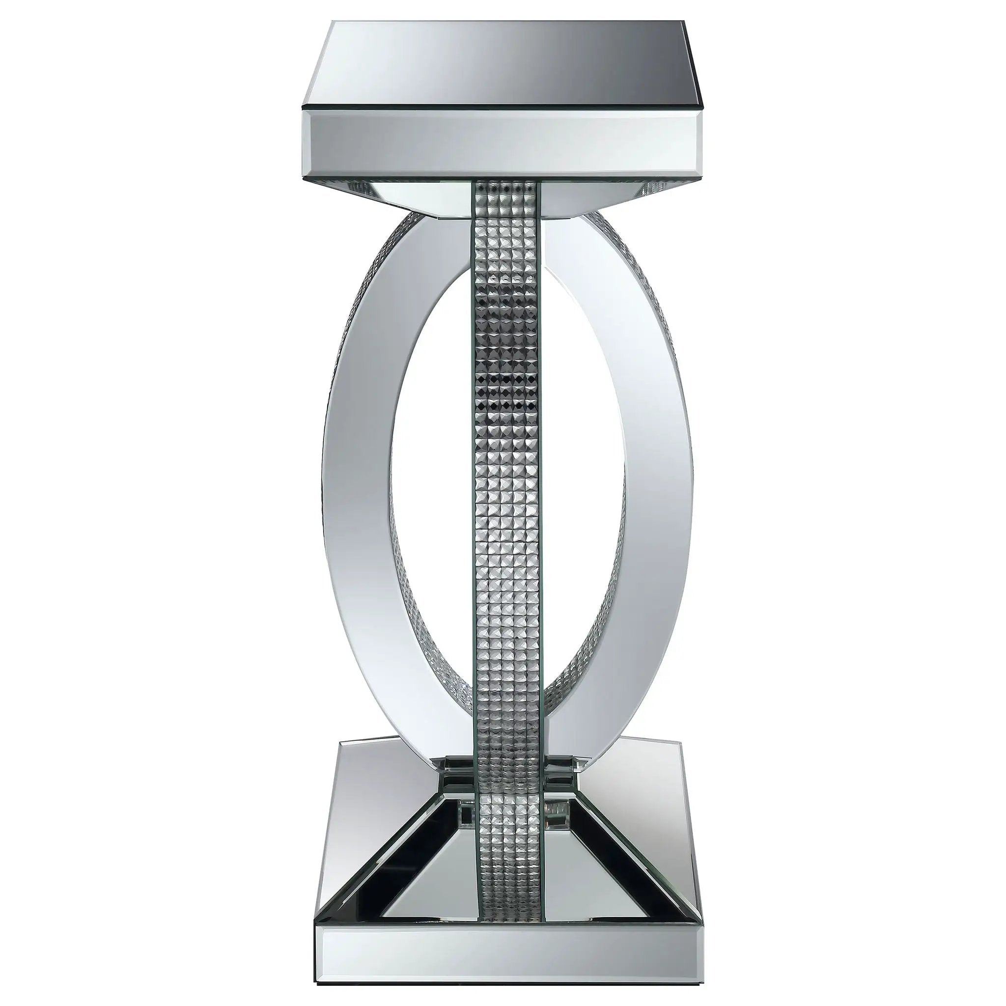 Empire - Square Side End Table - Silver by HouseOfZazla