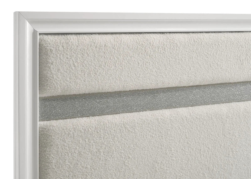 Miranda 54-inch Upholstered Queen Panel Bed White by Unique Piece Furniture
