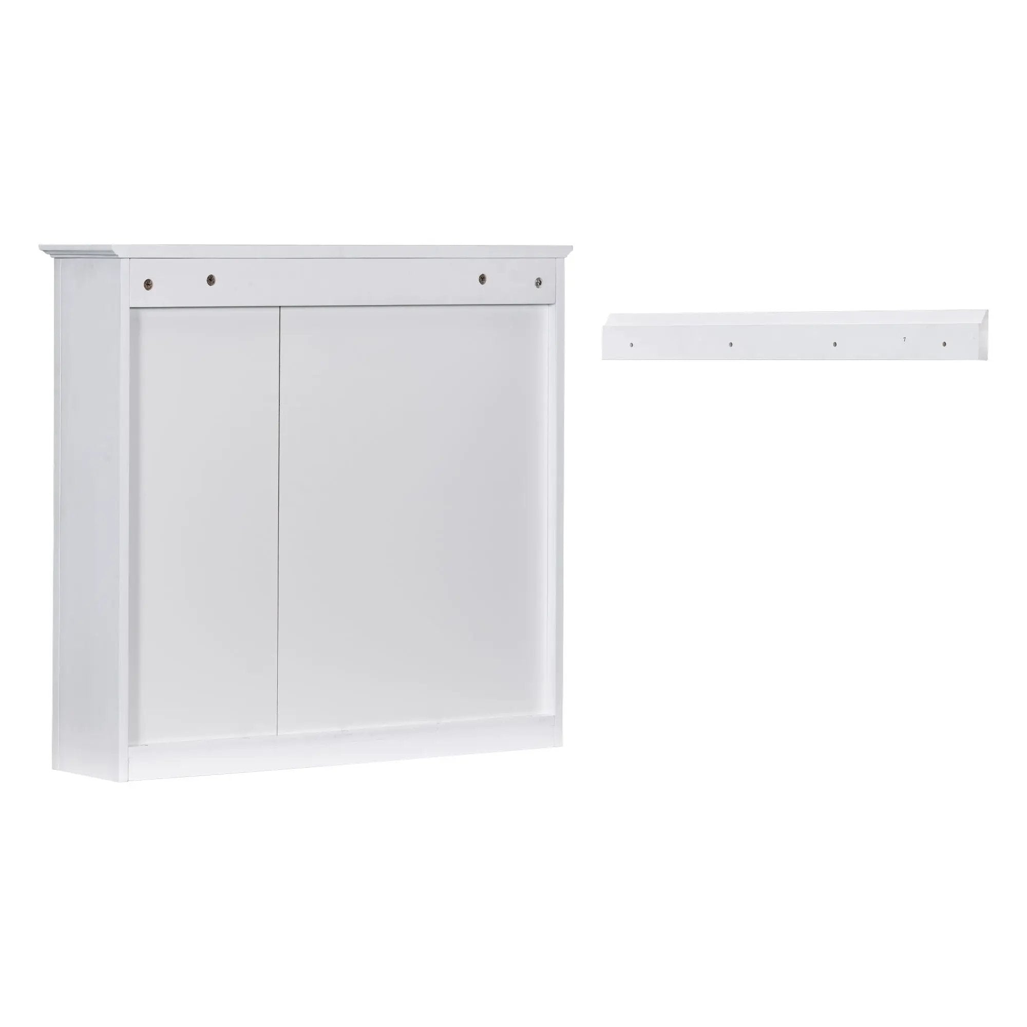 Bathroom Vanity With Medicine Cabinet, Royal Mirror Cabinet, Modern Bathroom Storage Cabinet With 2 Soft Closing Doors And 4 Drawers by HouseOfZazla
