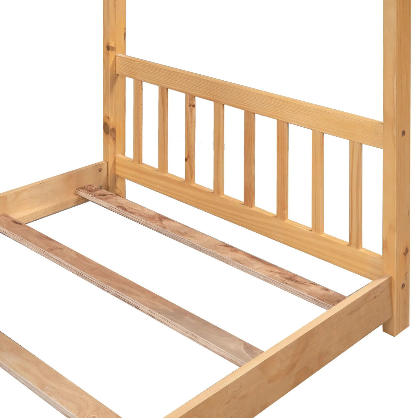 House Platform Bed With Headboard And Footboard, Roof Design by HouseOfZazla