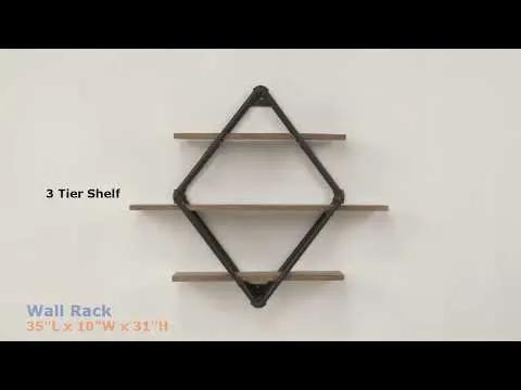 Brantley - 31" Wall Rack With 3 Shelves - Oak & Sandy Black by Unique Piece Furniture