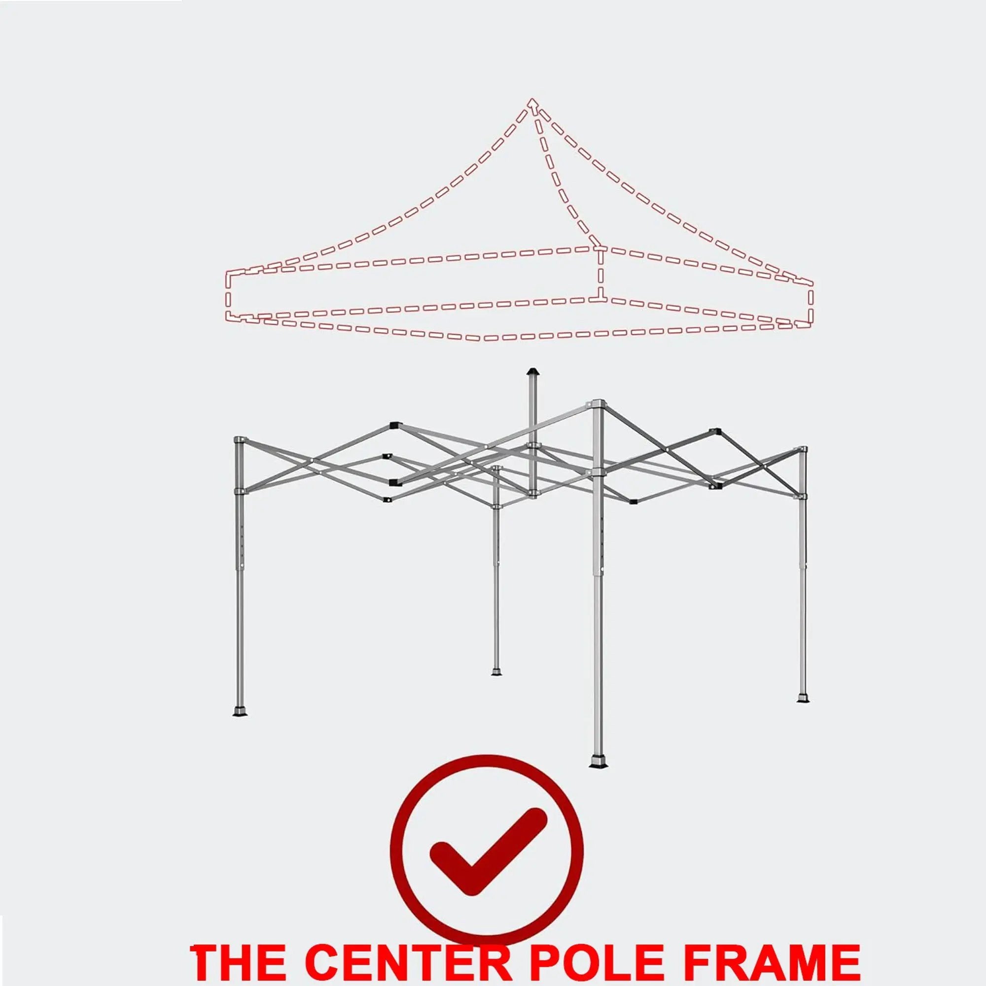 Canopy Replacement Top With 4 Pack W8 Bags, Pop Up Tent Cover Only, Frame Not Included by Unique Piece Furniture