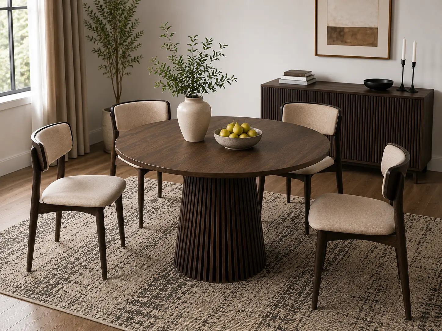 Walnut-Colored Wooden Dining Table by HouseOfZazla