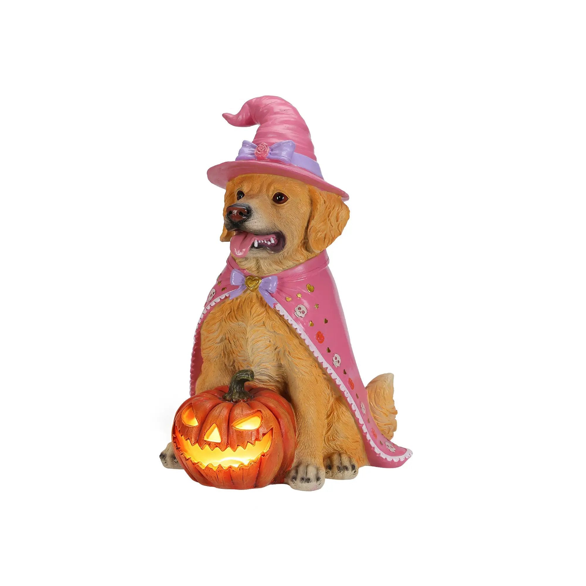 Halloween Golden Retriever Dog Statue by HouseOfZazla