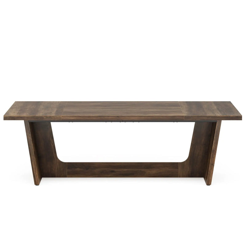 Executive Desk For Home Office, Computer Table With Pedestal, Large Writing Workstation - Brown by HouseOfZazla