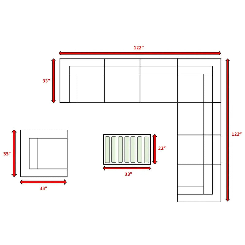 Stylish Entertainment Sectional Set, Outdoor Living by HouseOfZazla