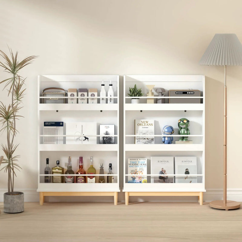 Wall Mounted Bookshelf, 3 Front Facing Display Shelves For Toddler Bedroom - White by Unique Piece Furniture