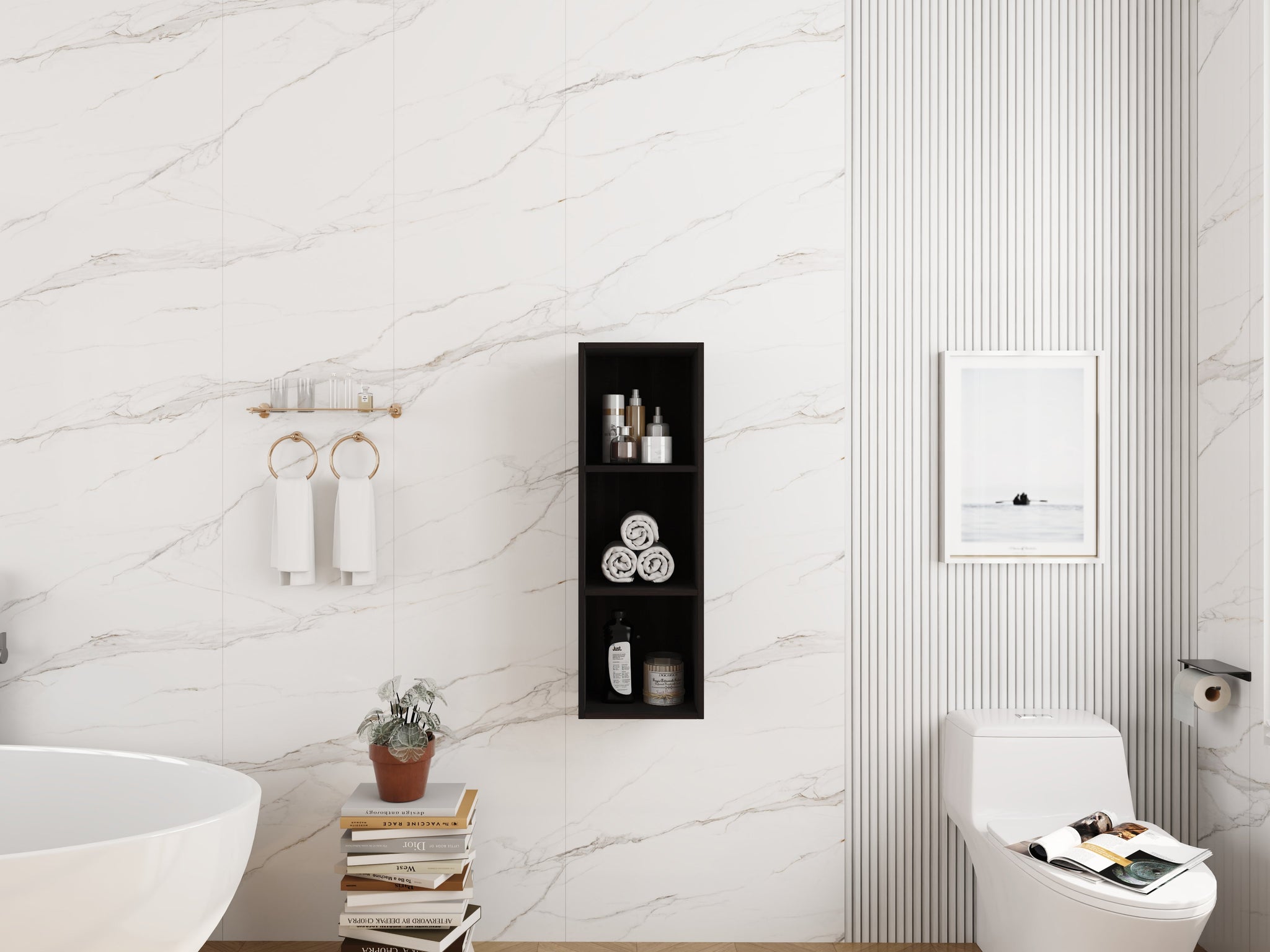 12 Inch Small Wall Mounted Storage Shelves by HouseOfZazla