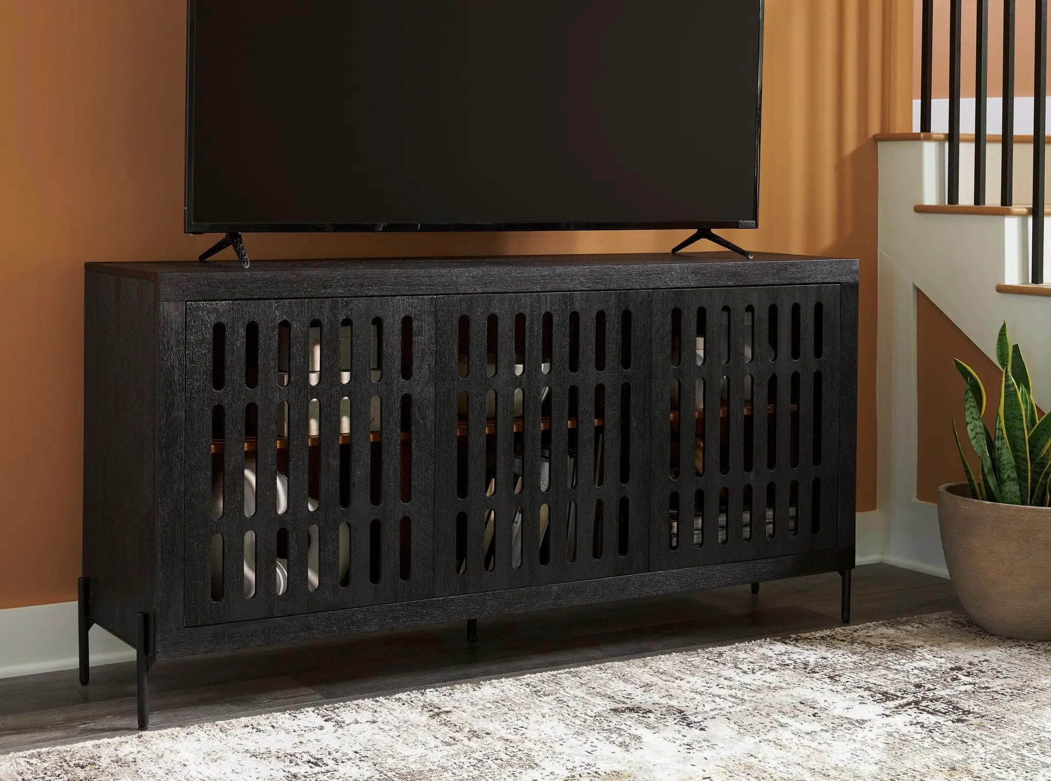 Vallisburg - Accent Cabinet - Black / Natural by Unique Piece Furniture