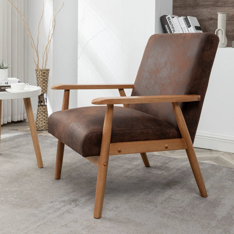Wide Arm Chair - Brown by HouseOfZazla