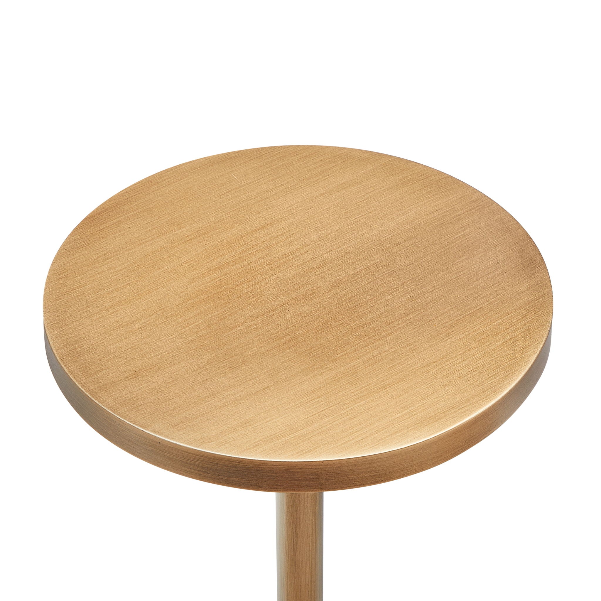 Morven - Adjustable Height Accent Table With Round Top - Antique Brass by HouseOfZazla