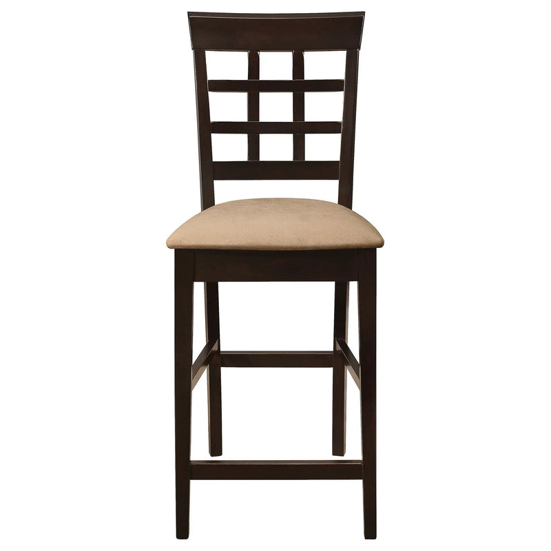 Gabriel Lattice Back Counter Chair Cappuccino (Set of 2) by Unique Piece Furniture