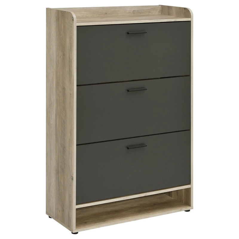 Denia 3-tier Engineered Wood Shoe Cabinet Grey by Unique Piece Furniture