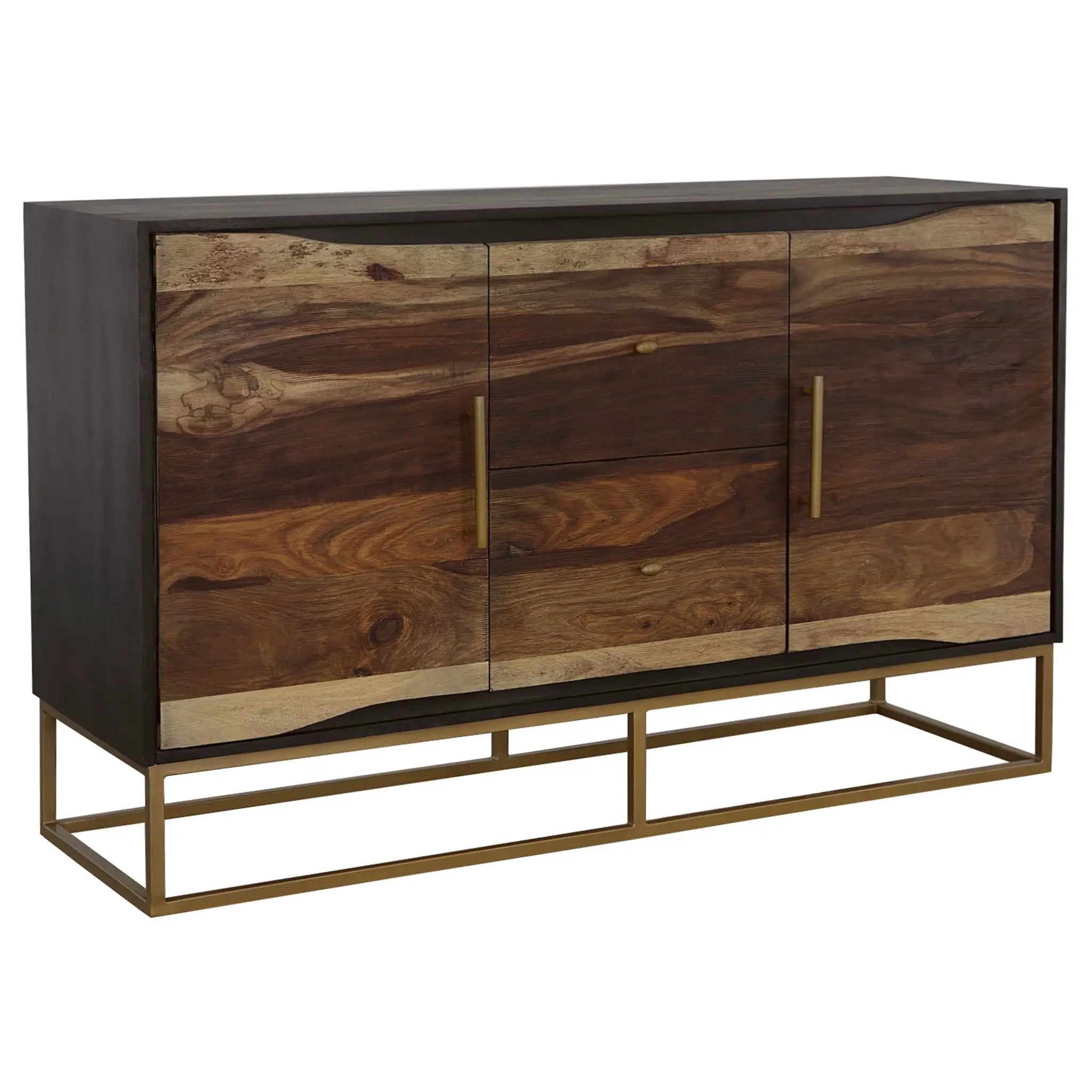 Zara 2-door 57-inch Wood Accent Storage Cabinet Black Walnut by Unique Piece Furniture