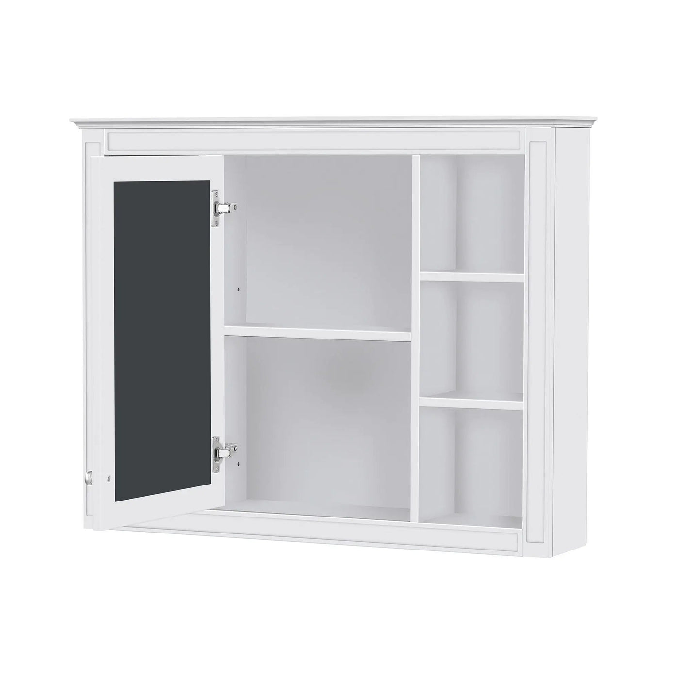 Wall Mounted Medicine Cabinet With Mirror and 6 Open Shelves by HouseOfZazla