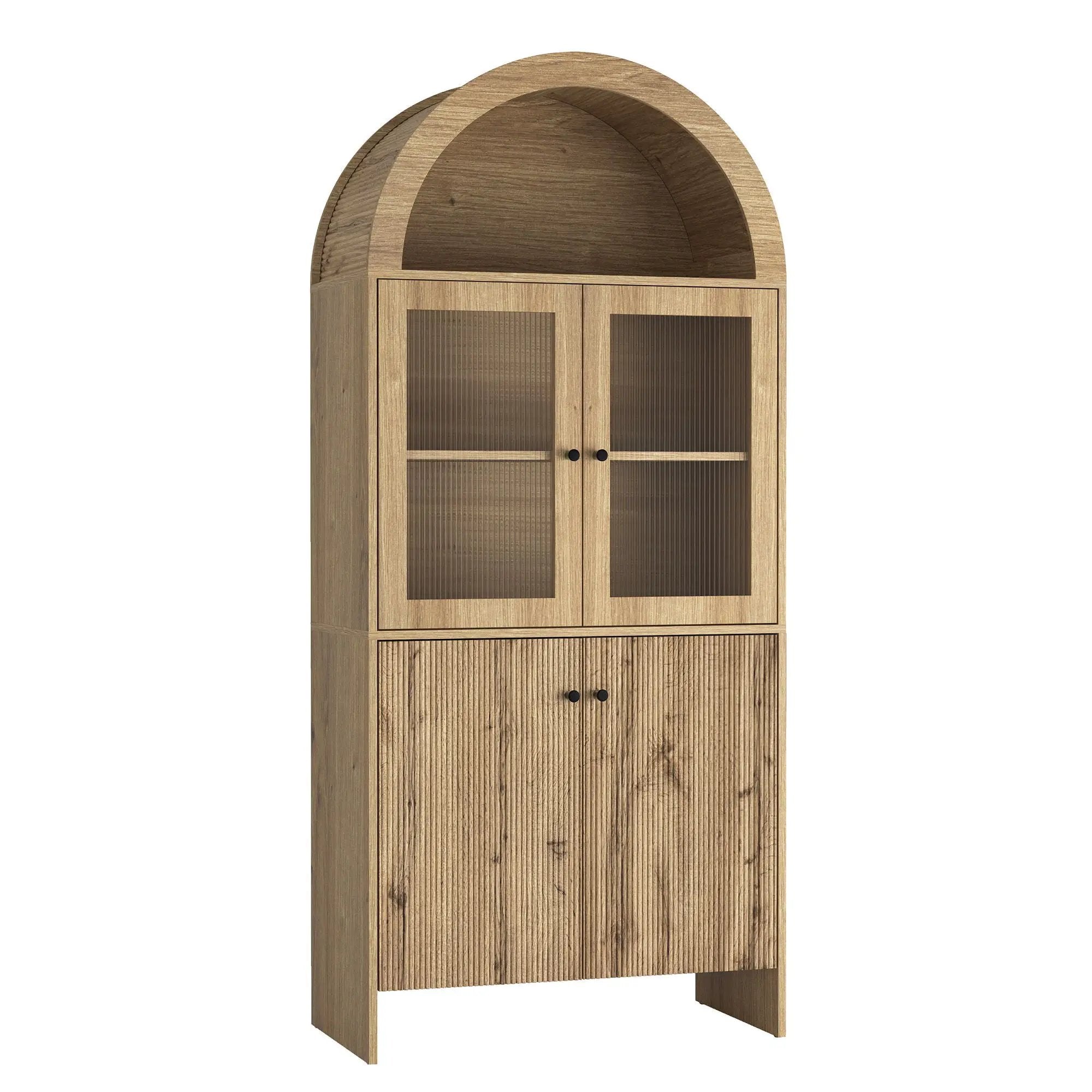 Modern Tech Inspired Dome Cabinet With LED Lighting by HouseOfZazla